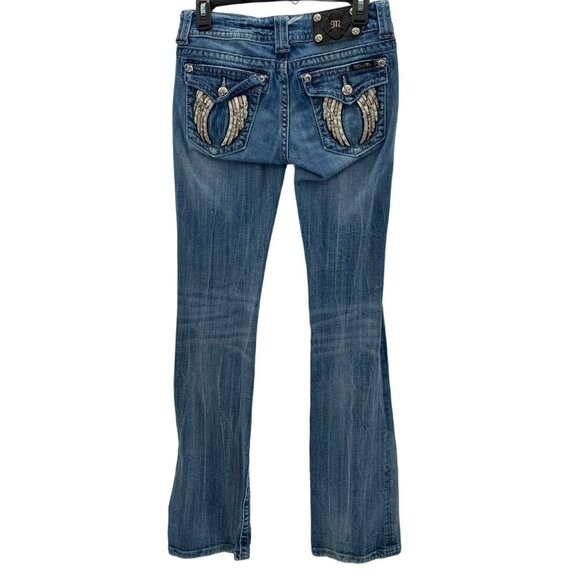 Miss Me Boot Cut Jeans Blue Women's Size 27 - Picture 2 of 12